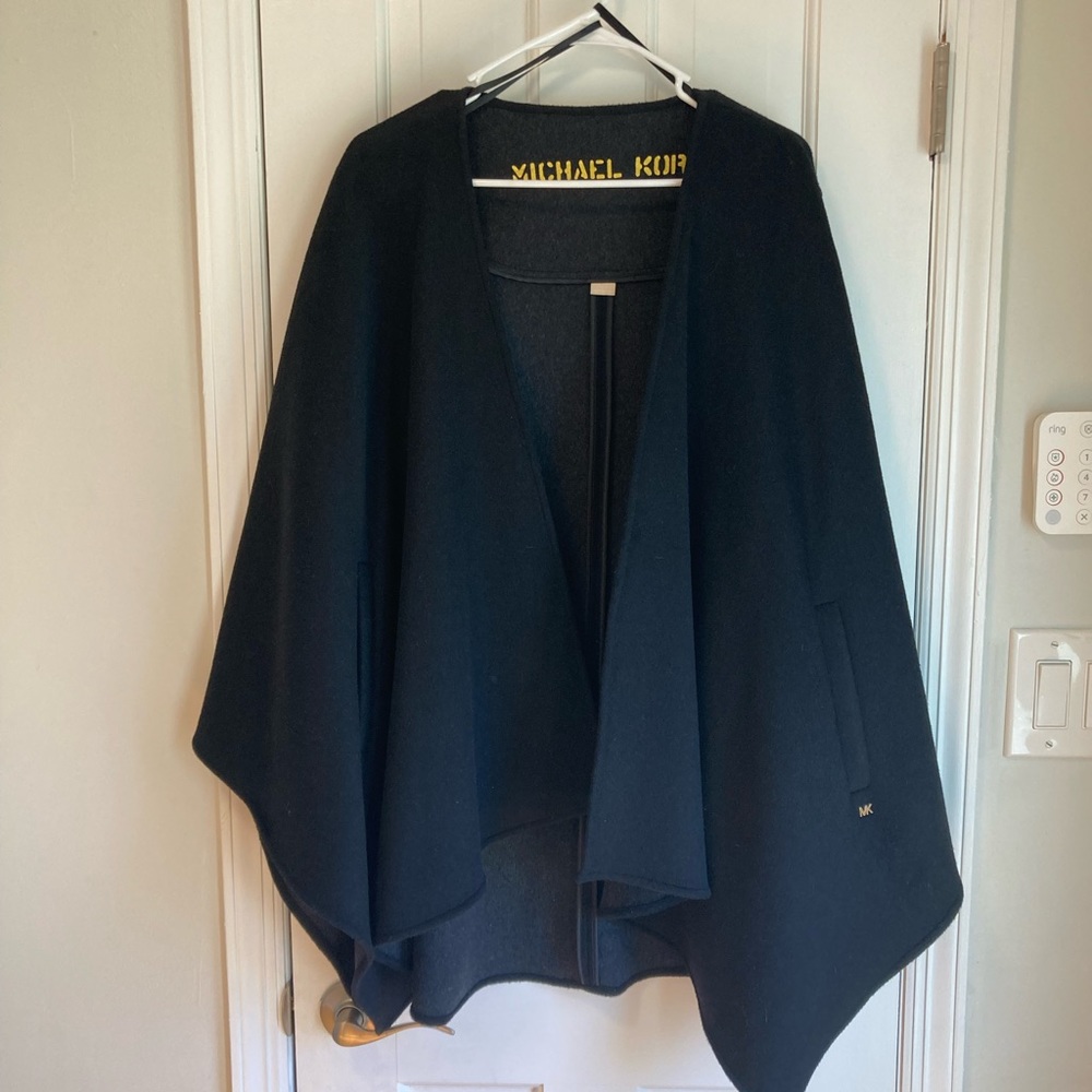 Michael Kors Wool Poncho Jacket